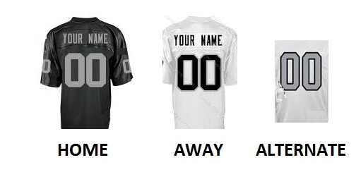 (image for) OAKLAND Pro Football Number Kit - Click Image to Close